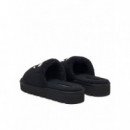 Skylar Slide Karl Nft Lined Black Wool  KARL LAGERFELD