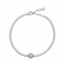 PANDORA Dia de la Madre Pulsera en Plata de Ley Tennis Halo Brillante 599416C01