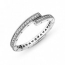 PANDORA Anillo en Plata de Ley Superpuesto Brillante 199491C01
