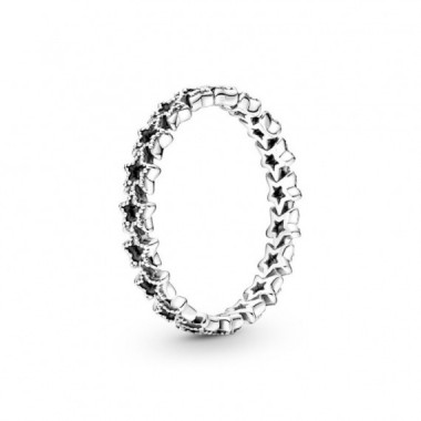 Pandora Moments Anillo en plata de ley Banda de Estrellas Asim&eacute;tricas 190029C00