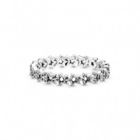 PANDORA Moments Anillo en Plata de Ley Banda de Estrellas Asimétricas 190029C00