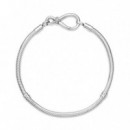 PANDORA Moments Pulsera en Plata de Ley Cadena de Serpiente Nudo Infinito 590792C00