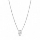 PANDORA Collar en Plata de Ley Colgante Doble Corazón Brillante 391229C01