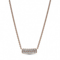 PANDORA Collar Fila Doble en Pavé 382621C01