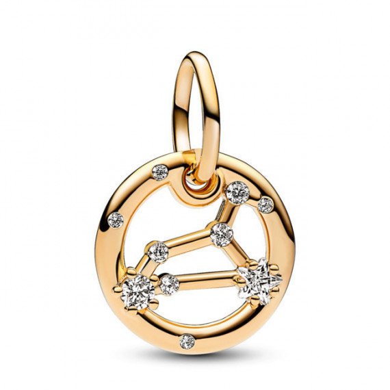 PANDORA Charm Colgante con un Recubrimiento en Oro de Zodiaco Leo 762725C01