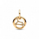 PANDORA Charm Colgante con un Recubrimiento en Oro de Zodiaco Leo 762725C01