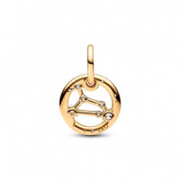 PANDORA Charm Colgante con un Recubrimiento en Oro de Zodiaco Leo 762725C01