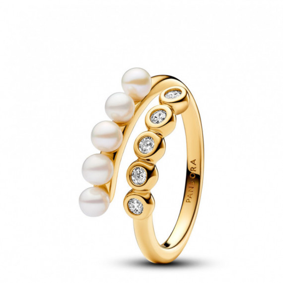 PANDORA Anillo Abierto Perlas Cultivadas de Agua Dulce y Gemas 163146C01