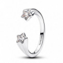 PANDORA Anillo Abierto en Plata de Ley Estrellas Fugaces​ 193582C01
