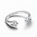 PANDORA Anillo Abierto en Plata de Ley Estrellas Fugaces​ 193582C01
