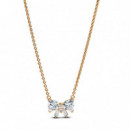 PANDORA Collar con un Recubrimiento en Oro de 14K Lazo Brillante 363508C01