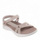 Skechers Sandalias Go Walk Flex Sandal Taupe 141451-TPE