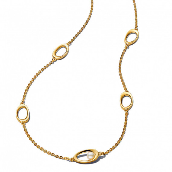 PANDORA Collar con Perla Cultivada de Agua Dulce Blanca 363883C01