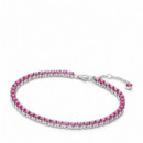 PANDORA Pulsera de Tenis con Cristal Rosa Flox Oscuro 591469C04