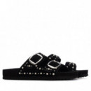 Xti Sandalias con hebilla 145066- NEGRO