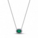 PANDORA Collar en Plata de Primera Ley Halo Rectangular 394503C01