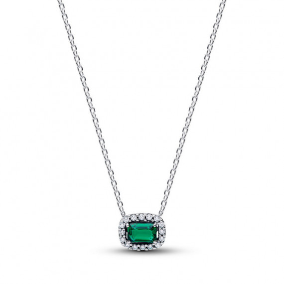 PANDORA Collar en Plata de Primera Ley Halo Rectangular 394503C01