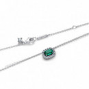 PANDORA Collar en Plata de Primera Ley Halo Rectangular 394503C01