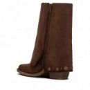 Xti Botín suave en antelina 146094-TAUPE