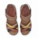 Nature Feet Sandalias multicolor 5338-KAKI-BEIGE-TEJA-MOST