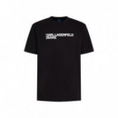 KARL LAGERFELD Jeans Camiseta de Cuello Redondo A1M17002-999