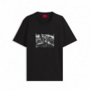 Hugo Red Camiseta de corte relajado 50568628-002