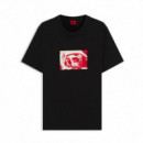 Hugo Red Camiseta con estampado gráfico 50570844-001