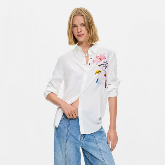 Desigual Camisa de manga larga en tejido denim 26WWCW12-1000