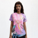 DESIGUAL Abrigo en Efecto Piel con Cuello Mao 26WWTK33-3066