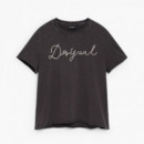 Desigual Camiseta de 100% de algodón 26WWTK39-2000