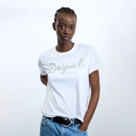 DESIGUAL Camiseta de 100% de Algodón 26WWTK39-1000