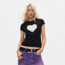 Desigual Camiseta de punto negro 26WWTK44-2000