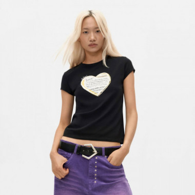 Desigual Camiseta de punto negro 26WWTK44-2000