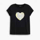 Desigual Camiseta de punto negro 26WWTK44-2000