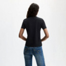 DESIGUAL Camiseta de Punto con Cuello Redondo 26WWTK50-2000