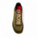 Camper Zapatillas verdes de ante y piel K101097-007-300