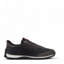 Camper Zapatillas de piel y nobuk negras y grises K101097-009-1