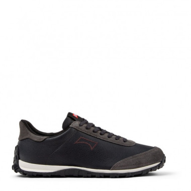 Camper Zapatillas de piel y nobuk negras y grises K101097-009-1