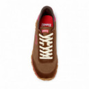 Camper Zapatillas marrones de ante y piel K201885-008-210