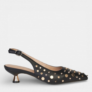 Alma en Pena Zapato destalonado con adornos I260205-BLACK