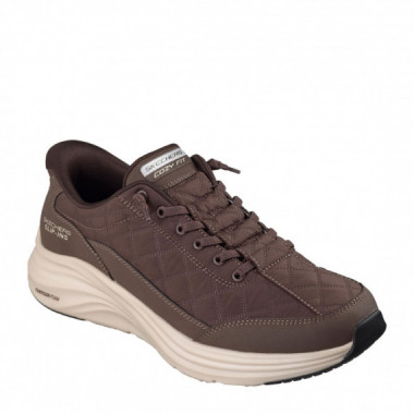 Skechers Zapatillas Hands Free Slip-Ins: Contour Foam - Cozy Fit 232619-BRN