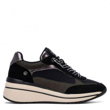 Xti Zapatilla de antelina 146170-NEGRO