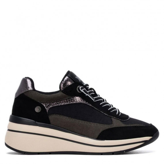 Xti Zapatilla de antelina 146170-NEGRO