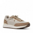 Xti Zapatillas de antelina 146138-BEIGE