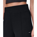 Dkny Pantalón de tiro ancho y pierna ancha DP6P3914-BLK