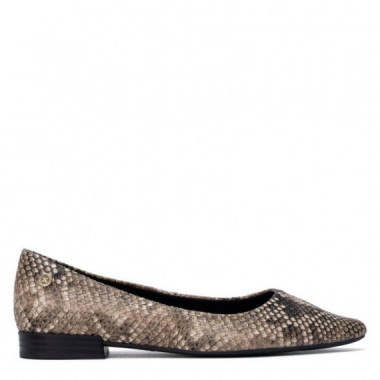 Xti Zapato de piel de serpiente 146225-TAUPE