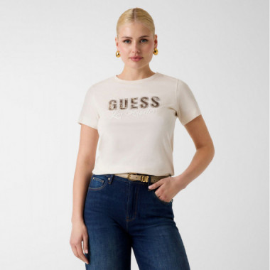 Guess  Camiseta Triangle Logo Blanco W6YI30 K4349-G012
