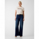Guess  Camiseta Triangle Logo Blanco W6YI30 K4349-G012