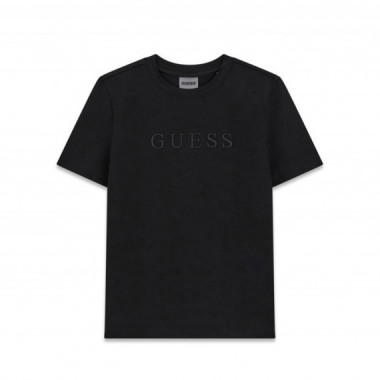 Guess Athleisure Camiseta Triangle Logo Negro V6BI17 K6746-JBLK