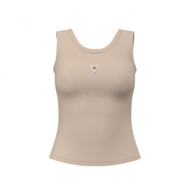 Guess Athleisure Camiseta Triangle Logo Taupe V6YP09 K4312-G1L9